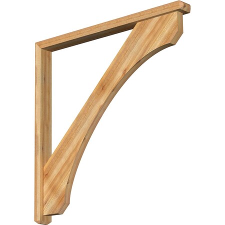 Ekena Millwork Legacy Craftsman Rough Sawn Bracket w/ Offset Brace, Western Red Cedar, 4"W x 46"D x 46"H BKT0402X46X46LEC04RWR